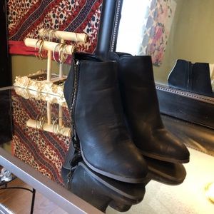 Black heeled booties